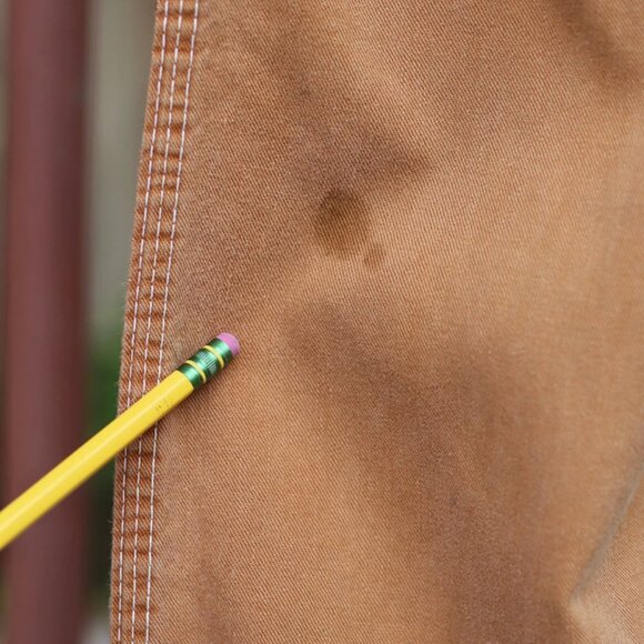 Vintage DEE CEE Bib Overalls / Terra Cotta/ Worn Faded, Up to Size 27W - Picture 4 of 8